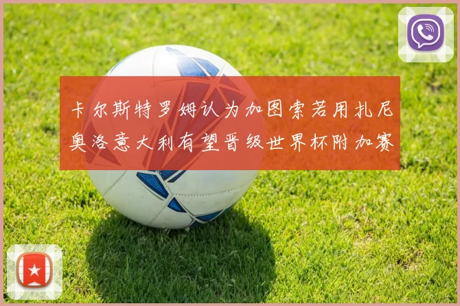 卡尔斯特罗姆认为加图索若用扎尼奥洛意大利有望晋级世界杯附加赛